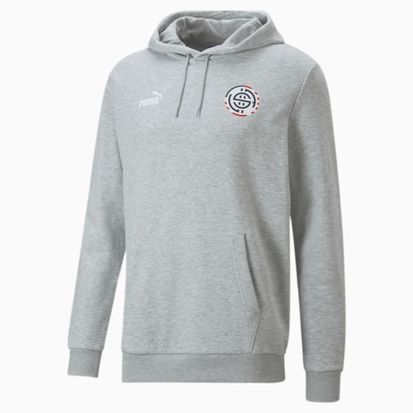 ftblCore Fan Men's Hoodie, Light Gray Heather-Puma White, extralarge-IND