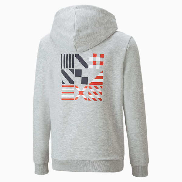 ftblCore Fan Youth Hoodie, Light Gray Heather-Puma White, extralarge-IND