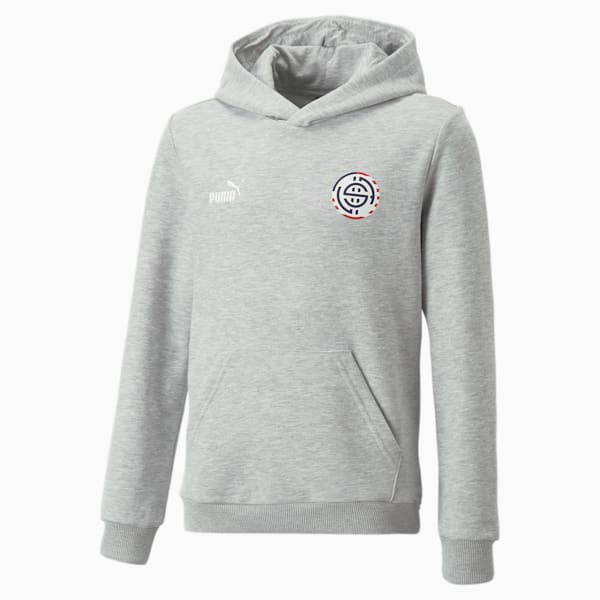 ftblCore Fan Youth Hoodie, Light Gray Heather-Puma White, extralarge-IND