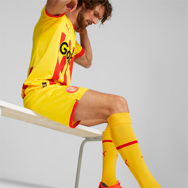 Girona FC 22/23 Replica Shorts Men, Spectra Yellow-High Risk Red