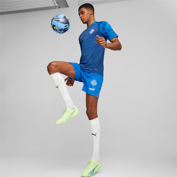 Iceland Football Prematch Jersey Men, Electric Blue Lemonade-Puma Red, extralarge-GBR