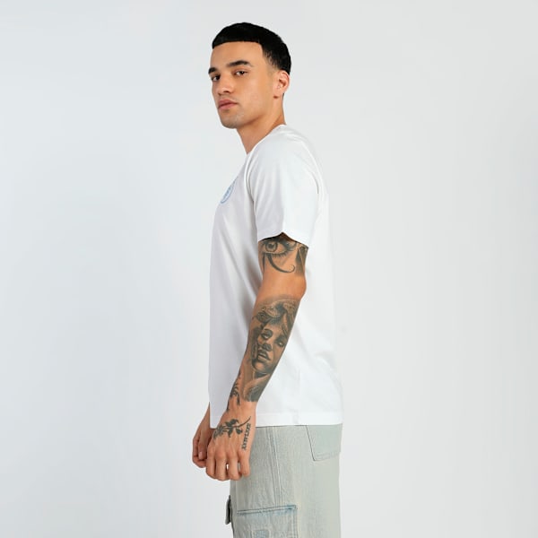 Manchester City Men's Football T-shirt, Puma White, extralarge-IND