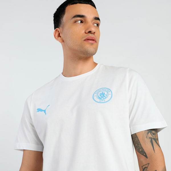 Manchester City Men's Football T-shirt, Puma White, extralarge-IND