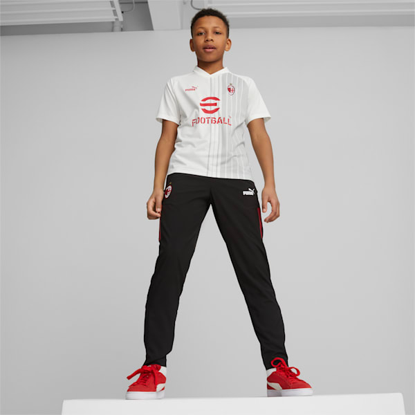 キッズ ACミラン ACM プレマッチ 半袖 シャツ 116-152cm, PUMA White-Tango Red