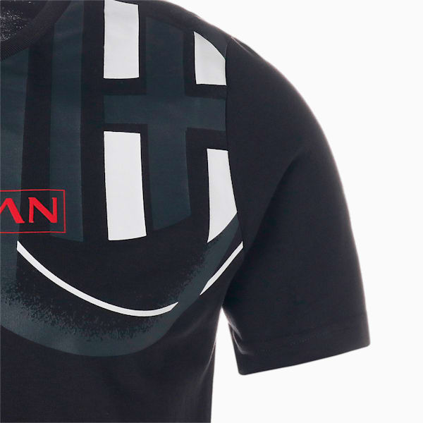 メンズ ACミラン ACM フットボールレガシー 半袖 Tシャツ, PUMA Black-Tango Red, extralarge-JPN