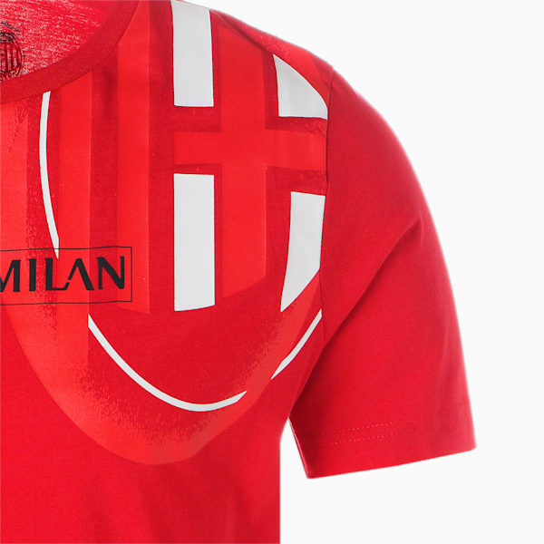 メンズ ACミラン ACM フットボールレガシー 半袖 Tシャツ, Tango Red -PUMA Black