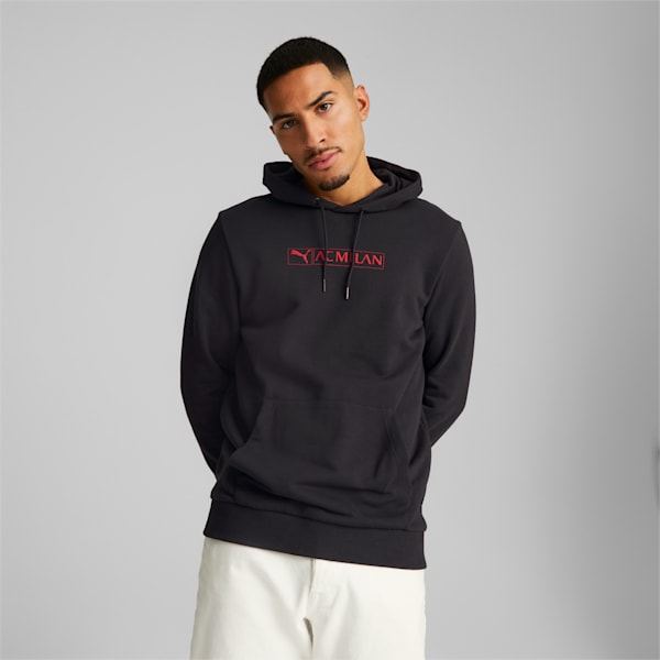 メンズ ACミラン ACM フットボールレガシー フーディー, PUMA Black-Tango Red, extralarge-JPN