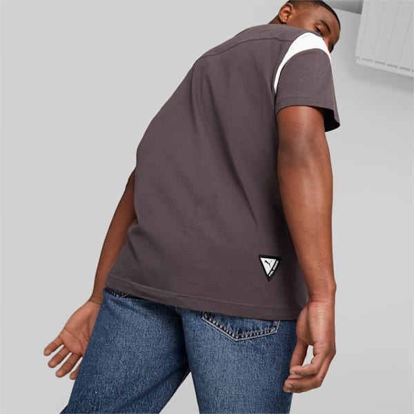 A.C Milan ftblArchive Men's Soccer Tee, Flat Dark Gray-Tango Red