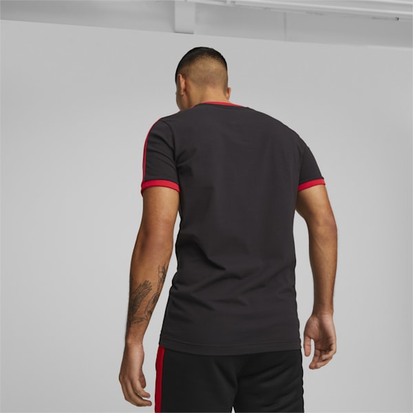 A.C. Milan FtblHeritage T7 Men's T-Shirt, PUMA Black-Tango Red, extralarge-IDN
