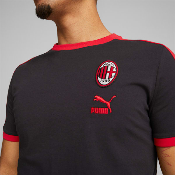 メンズ ACミラン ACM フットボールヘリテージ 半袖 Tシャツ, PUMA Black-Tango Red