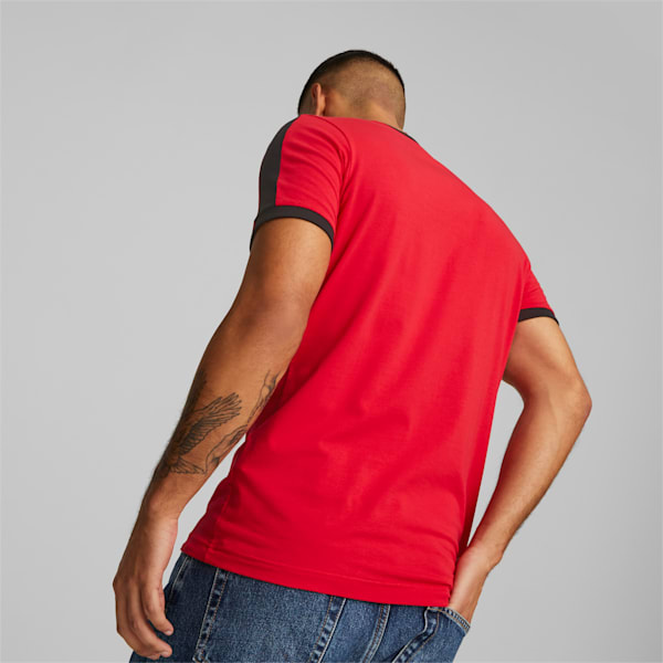 A.C. Milan ftblHeritage T7 Men's Tee, Tango Red -PUMA Black, extralarge