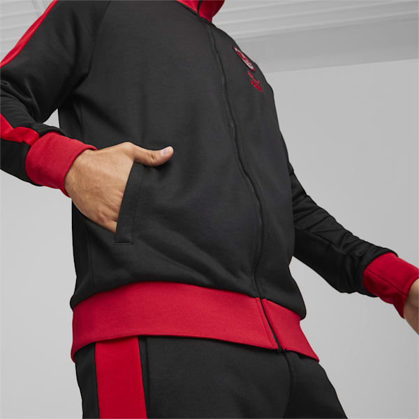 A.C. Milan FtblHeritage T7 Men's Football Track Jacket, PUMA Black-Tango Red, extralarge-IND
