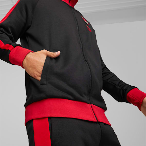 A.C. Milan FtblHeritage T7 Track Men's Jacket, PUMA Black-Tango Red, extralarge-IND