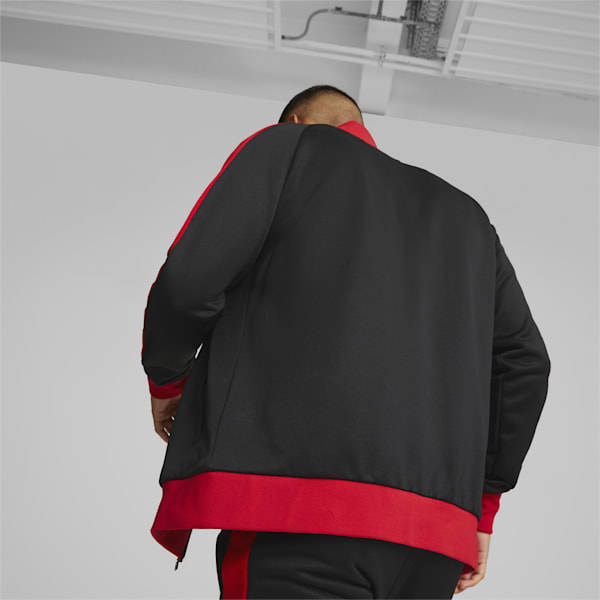 A.C. Milan FtblHeritage T7 Men's Football Track Jacket, PUMA Black-Tango Red, extralarge-IND