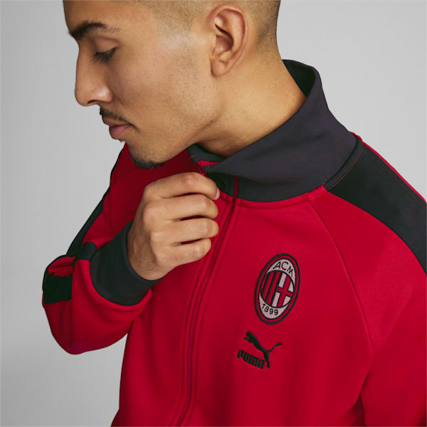 A.C. Milan FtblHeritage T7 Men's Football Track Jacket, Tango Red -PUMA Black, extralarge-IND