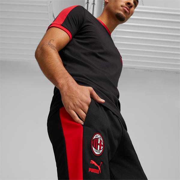 A.C. Milan FtblHeritage T7 Men's Pants, PUMA Black-Tango Red, extralarge-IND