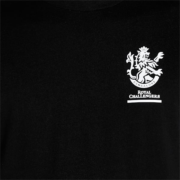 Royal Challengers Bangalore Graphic Men's Regular Fit T-Shirt, Puma Black-Puma White, extralarge-IND