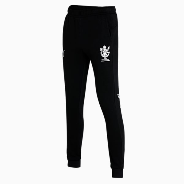 Royal Challengers Bangalore Graphic Men's Knitted Pants, Puma Black-High Risk Red, extralarge-IND