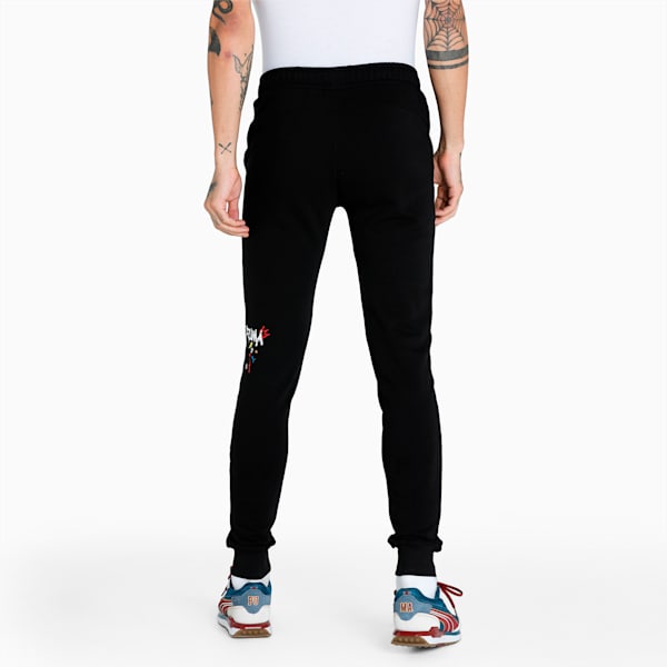 Royal Challengers Bangalore Graphic Men's Knitted Pants, Puma Black-High Risk Red, extralarge-IND