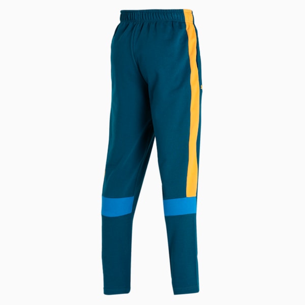 Royal Challengers Bangalore Colourblocked Men's Regular Fit Knitted Pants, Intense Blue-Mineral Yellow, extralarge-IND