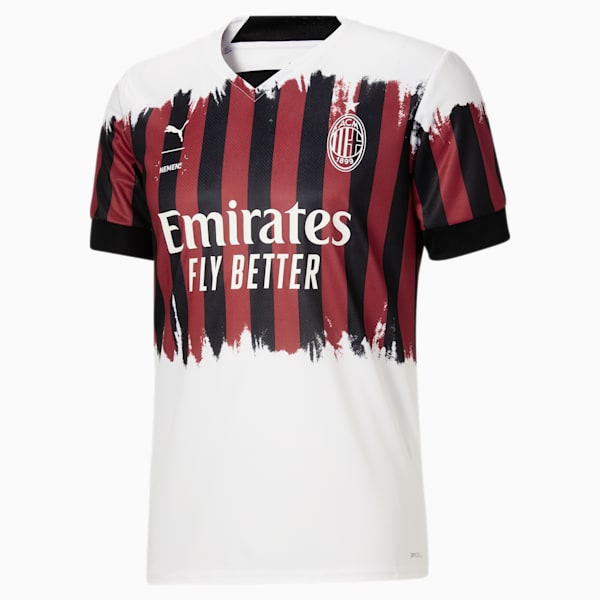 A.C. Milan x NEMEN Replica Men's Soccer Jersey, Puma White-Tango Red, extralarge