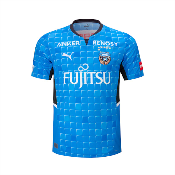 メンズ フロンターレ 2022 半袖 1ST ゲームシャツ, AZURE BLUE-AOP, extralarge-JPN