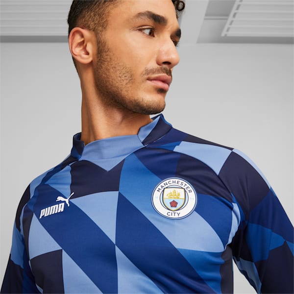 Manchester City F.C. Prematch Sweatshirt Men, Lake Blue-PUMA Navy