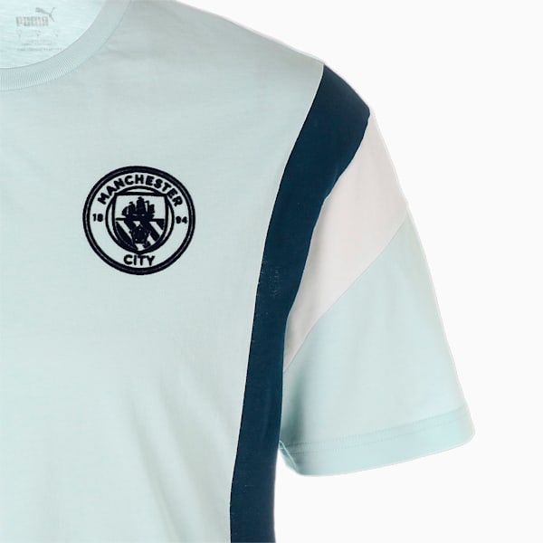 メンズ マンチェスター シティー MCFC フットボールアーカイブ 半袖 Tシャツ, Nitro Blue-Marine Blue, extralarge-JPN