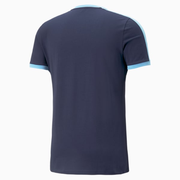 メンズ マンチェスター シティー MCFC フットボールヘリテージ 半袖 Tシャツ, PUMA Navy-Team Light Blue, extralarge-JPN