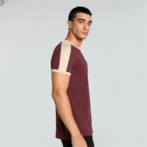 Manchester City F.C. ftblHeritage T7 Men's Football T-shirt, Aubergine-Granola, extralarge-IND