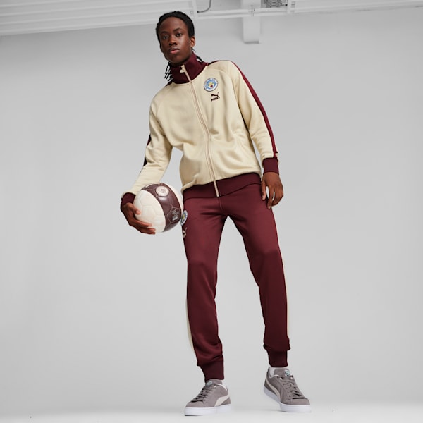 Manchester City F.C. ftblHeritage T7 Men's Track Jacket, Granola-Aubergine, extralarge