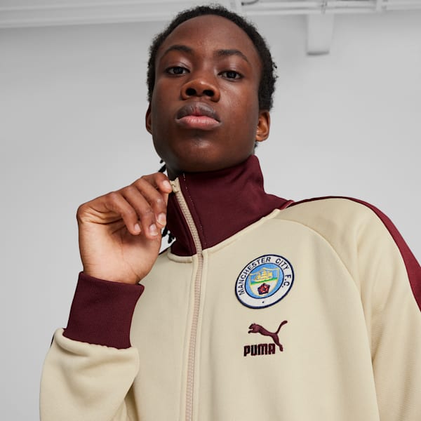 Manchester City F.C. ftblHeritage T7 Men's Track Jacket, Granola-Aubergine, extralarge