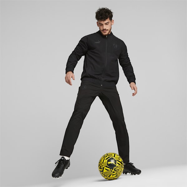 Borussia Dortmund Prematch Jacket Men, PUMA Black
