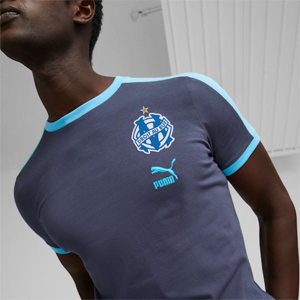 Olympique de Marseille ftblHeritage T7 Tee Men, Parisian Night-Bleu Azur-French Night - Bleu Azur