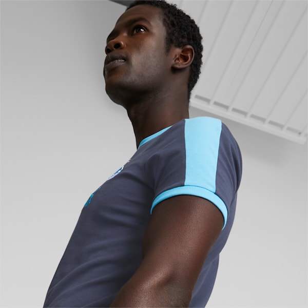 Olympique de Marseille ftblHeritage T7 Tee Men, Parisian Night-Bleu Azur-French Night - Bleu Azur