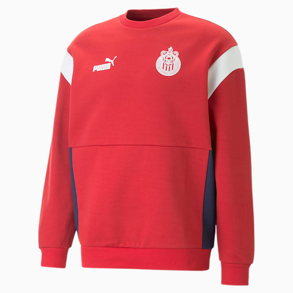Club Deportivo Guadalajara ftblArchive Sweatshirt Men, Tango Red -PUMA Navy, extralarge