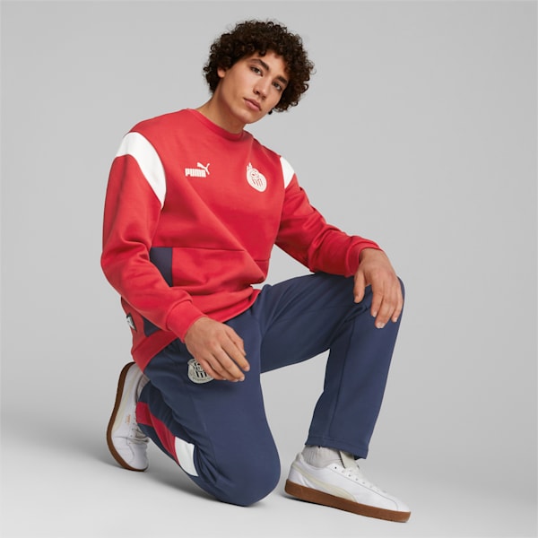 Club Deportivo Guadalajara ftblArchive Men's Sweatshirt, Tango Red -PUMA Navy, extralarge
