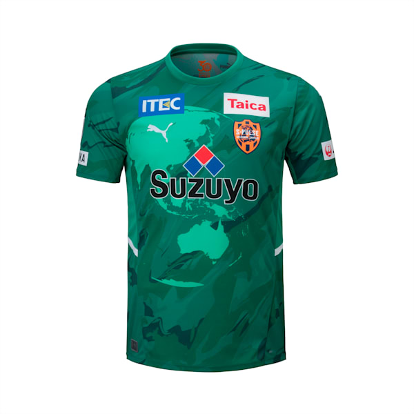 メンズ エスパルス 2022 半袖 GK ゴールキーパー ゲームシャツ, Pepper Green-AOP