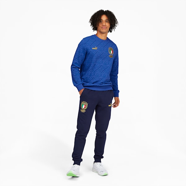 FIGC Graphic Winner Men's Soccer Sweatshirt, Team Power Blue-Lapis Blue, extralarge