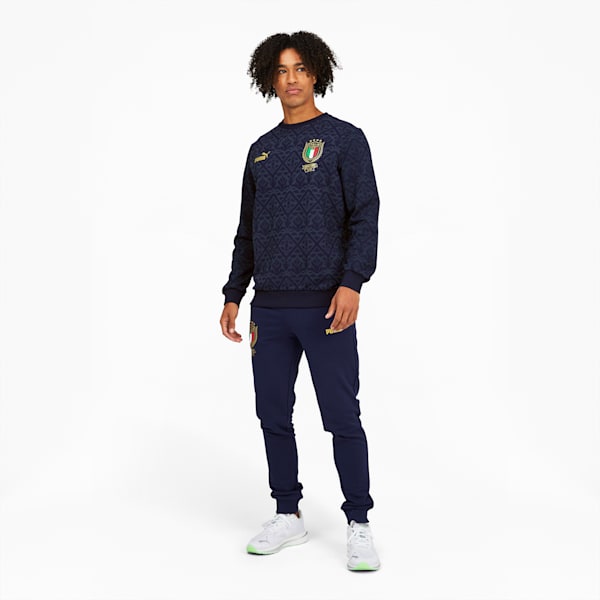 FIGC Graphic Winner Men's Soccer Sweatshirt, Spellbound-Peacoat