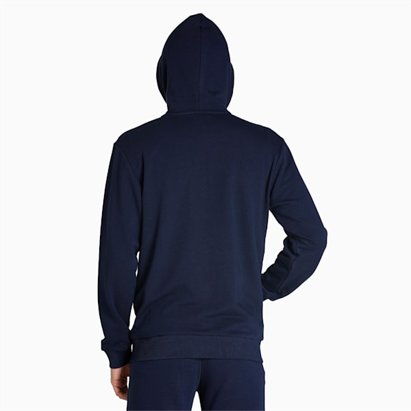 Italia Winner Men's Regular Fit Full Zip Hoodie, Peacoat-Puma Team Gold, extralarge-IND