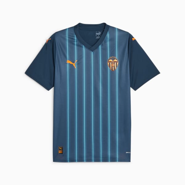 Jersey de visitante para hombre del Valencia C.F. 23/24, Marine Blue-Ultra Orange, extralarge