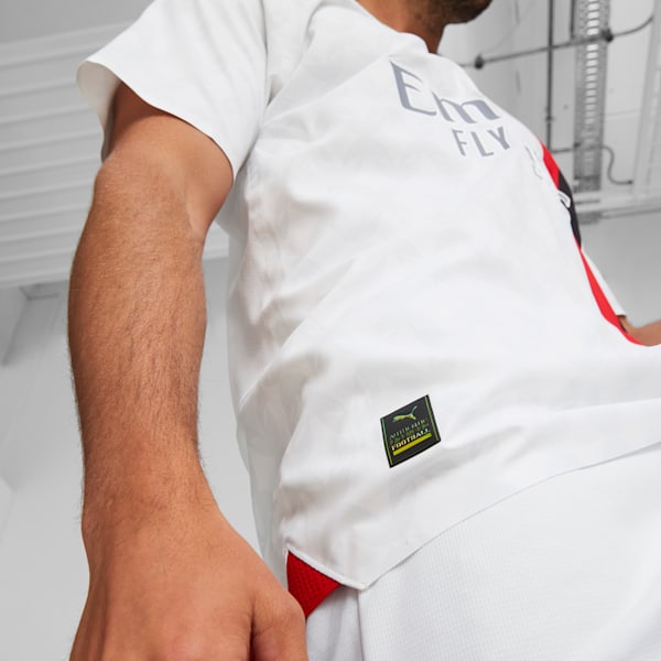 Camiseta auténtica AC Milan visitante 23/24 para hombre, PUMA White-Feather Gray, extralarge