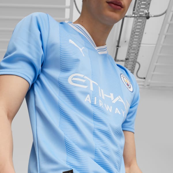 Jersey Manchester City 23-24 réplica local para hombre, Team Light Blue-PUMA White, extralarge