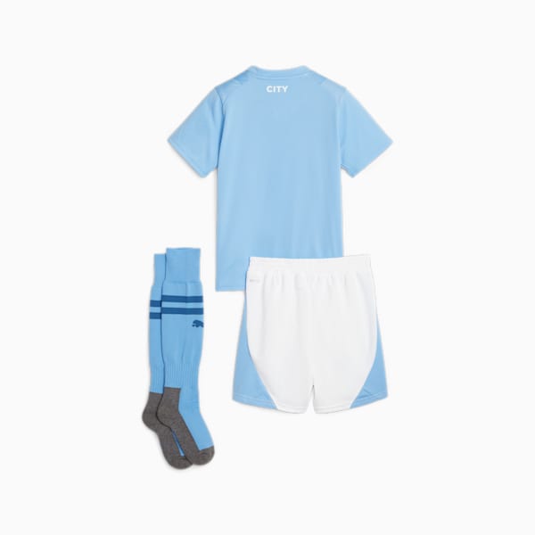 Manchester City F.C. Home Mini Kit Youth, Team Light Blue-PUMA White