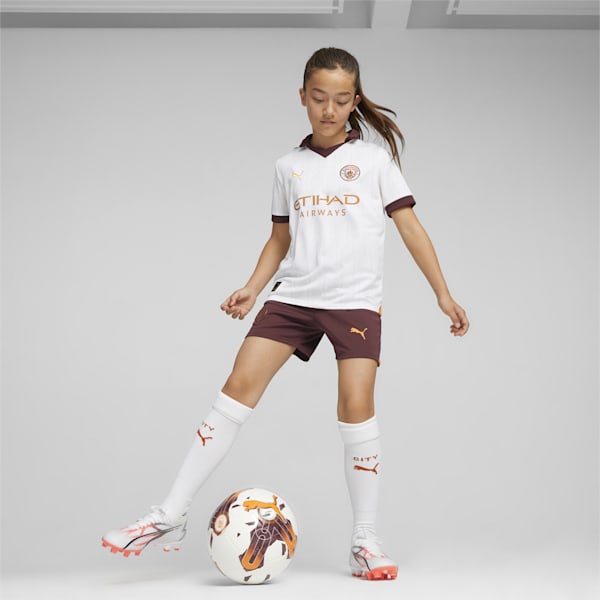 キッズ マンチェスター シティFC 2023-24 アウェイ レプリカ ユニフォーム 116cm-164cm, PUMA White-Aubergine, extralarge-JPN