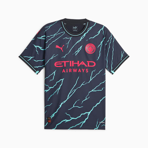 Jersey original alternativo para hombre del Manchester City 23/24, Dark Navy-Hero Blue, extralarge