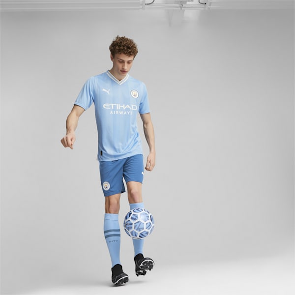 Short de futbol del Manchester City, Lake Blue-Team Light Blue, extralarge