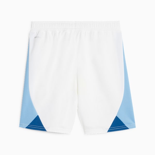 Manchester City Youth Football Shorts, PUMA White-Team Light Blue, extralarge