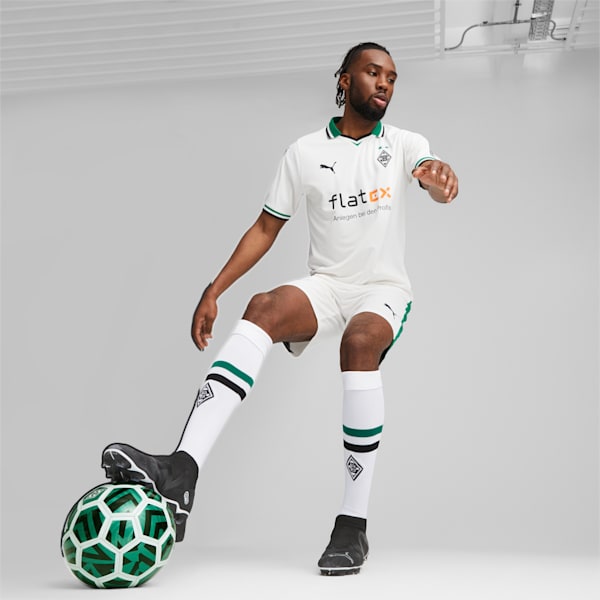 Borussia Mönchengladbach 23/24 Home Jersey Men, PUMA White-Power Green, extralarge-GBR